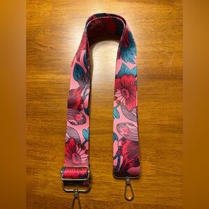 Floral Pink and Blue Adjustable Bag Strap